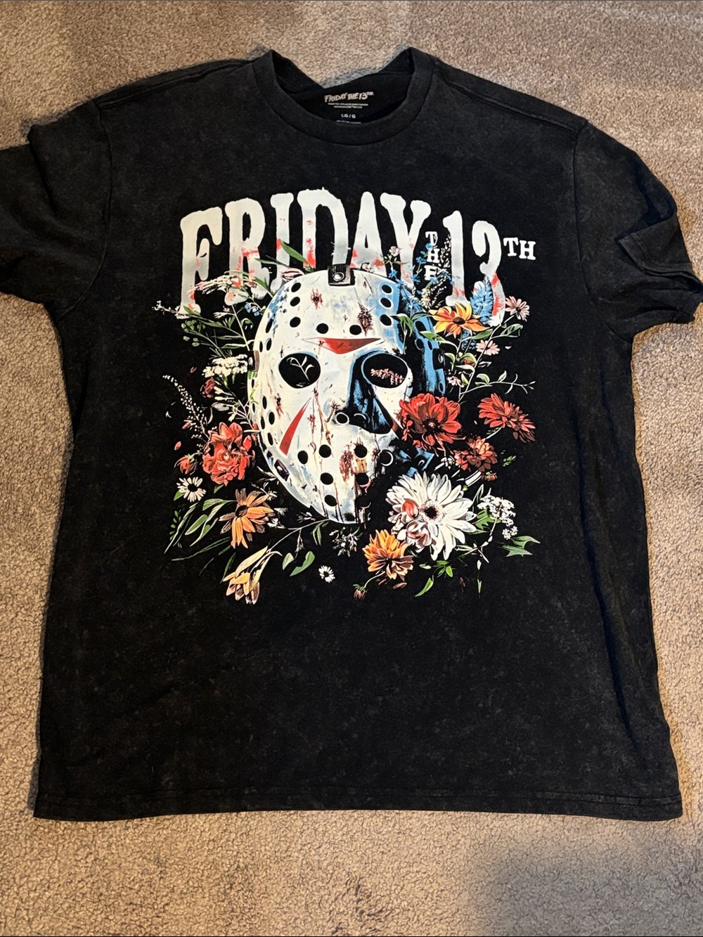 Black 'Friday the 13th' Short-Sleeve Graphic Tee